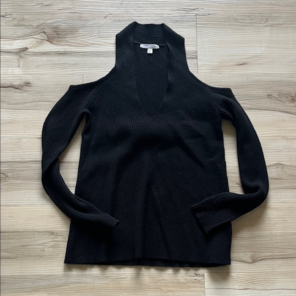 Angela Roi Off-Shoulder Black Sweater